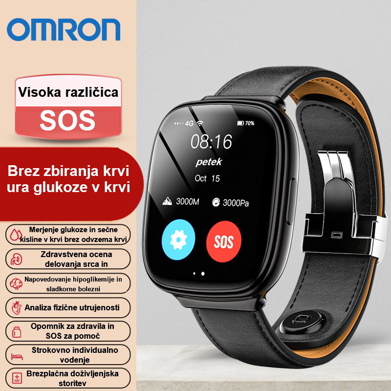 Neinvazivno merjenje krvnega sladkorja/krvnega tlaka/sečne kisline + ocena sladkorne bolezni + natančno merjenje krvnega tlaka in srčnega utripa + pregled celotnega telesa + analiza delovanja srca in možganov + natančno merjenje kisika v krvi in srčnega utripa 